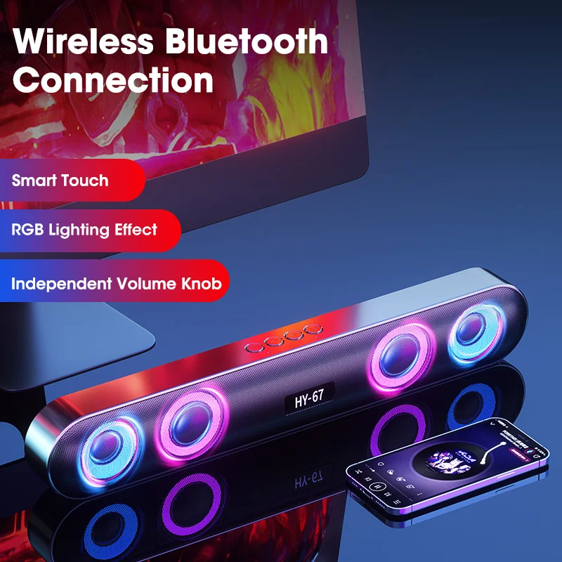 6D компьютерные колонки Bluetooth проводной громкоговоритель объемная звуковая