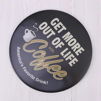 creative occident retro indicator tag iron art exit nameplate round metal tin sign for home coffee shop supermarket hotel bar