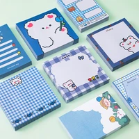 80 sheets cute cartoon bear girl memo pad sticky notes planner sticker paste kawaii stationery office papeleria school supplies