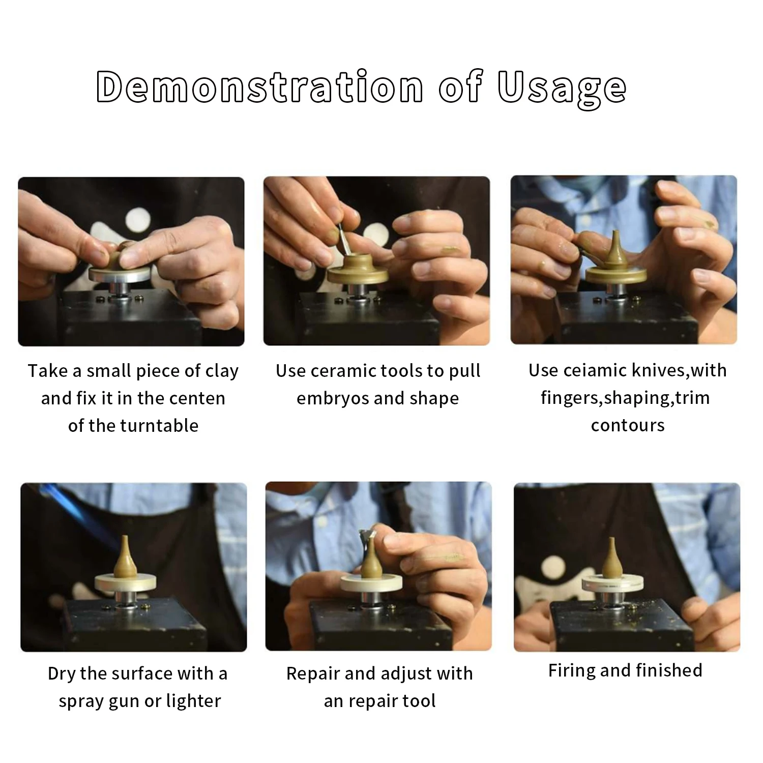 Мини USB вращающийся аппарат для изготовления глины ручной работы керамическая
