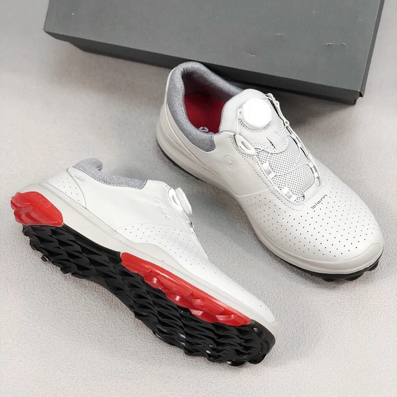 

Golf Shoes for Men Waterproof Soft Sole Golf Walking Sneakers Korea Japan Spikeless Golf Shoes Brand Black White Self Lock Golf