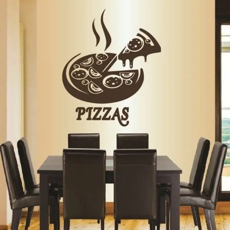 

Kitchen Pizza Sticker Food Decal Poster Vinyl Art Wall Decals Pegatina Quadro Parede Decor Mural Pizza Sticker