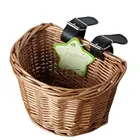 Плетеная велосипедная корзина, грузовая сумка, Детская передний руль велосипеда, корзина, ручное плетение, держатель для в виде велосипеда из ротанга, детали велосипеда