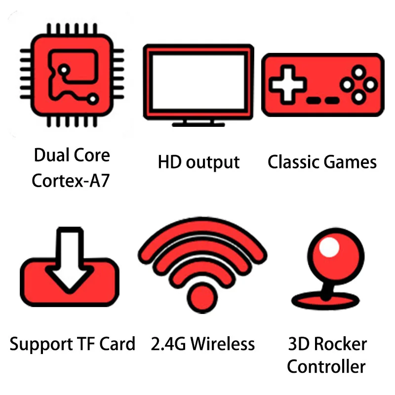 

Powkiddy S2 Wireless Video Game Console Double Controller For Kids Toys Gift