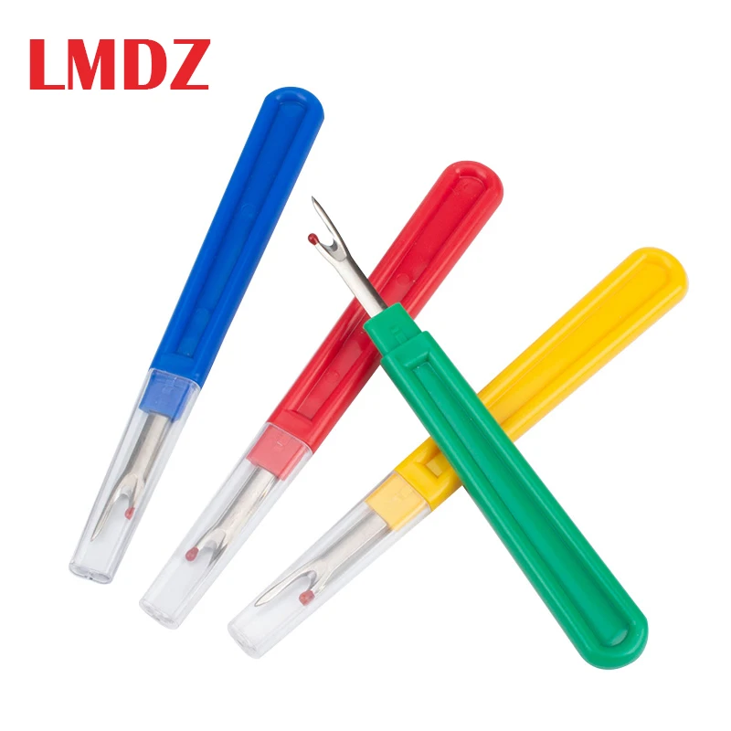 

LMDZ 4Pcs/Set Seam Ripper Cross Stitch Picker Sharp Stitches Removed Tool Safe Plastic Handle Craft Thread Cutter