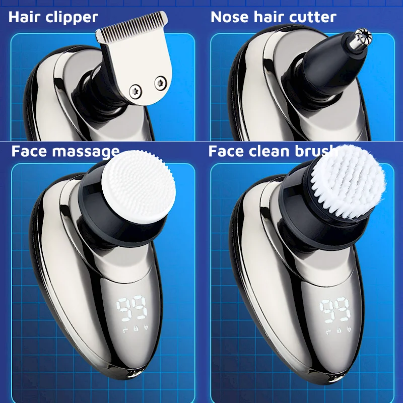 Триммер для бороды Мужской 5 в 1 Аккумуляторный профессиональный триммер волос с 7