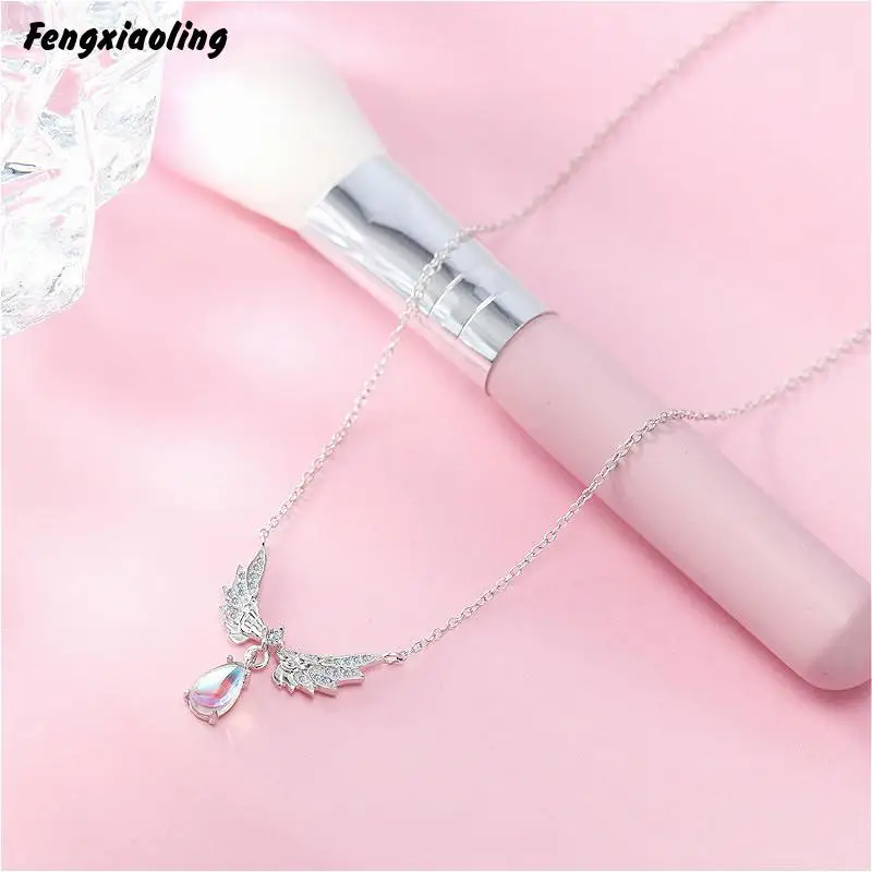 Fengxiaoling 2020 тренд больших 925 стерлинговый серебряный с лунным камнем Подвески