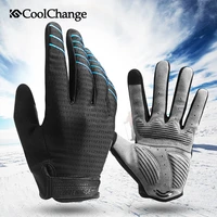 coolchange mens cycling gloves long finger gel pad sport mtb bike touch screen bicycle full finger glove guantes ciclismo
