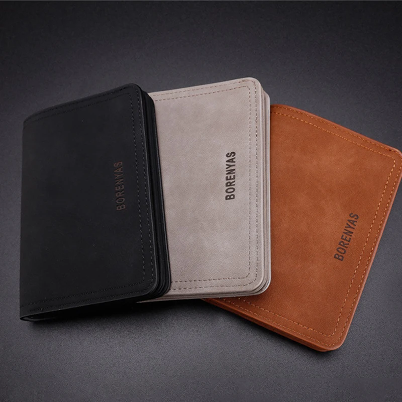 Модные мужские короткие кошельки из искусственной кожи кошелек на застежке для