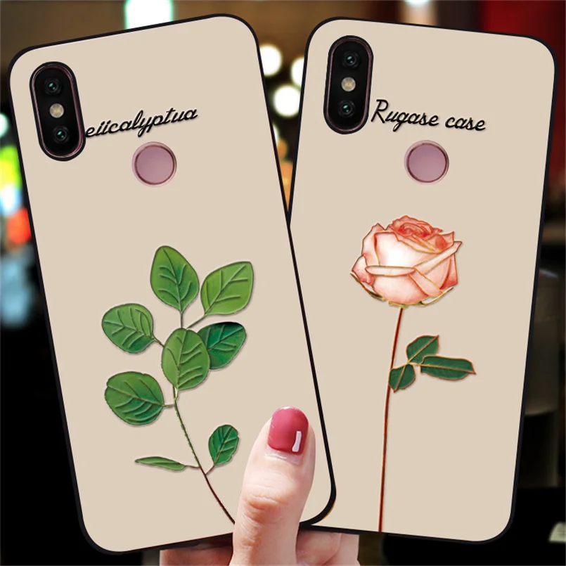 Мягкий чехол из ТПУ с 3D тисненым цветком для Xiaomi Redmi 7 7A 8 8A 6A 3S 4A S2 K20 Note 3 4X 5A 5 6 Pro 8T
