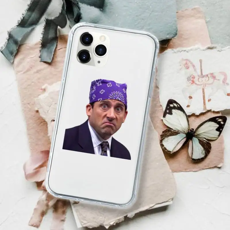

Michael Scott The Office clear Phone Case Transparent for iPhone 11 12 mini pro XS MAX 8 7 6 6S Plus X 5S SE 2020 XR