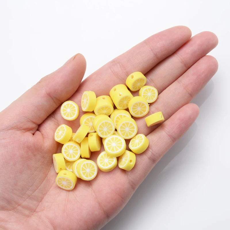 Бусины из полимерной глины в форме желтого лимона 10 мм 30 шт./лот | Украшения и