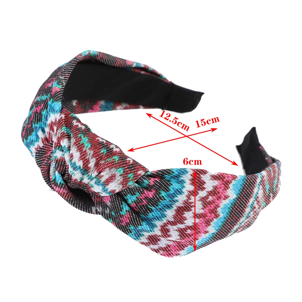 

LEVAO New Bohemia Hair Hoop Fabric Hair Band 2020 Fashion Headwear Girl Women Hair Accessories Headwear wide knotted Headband