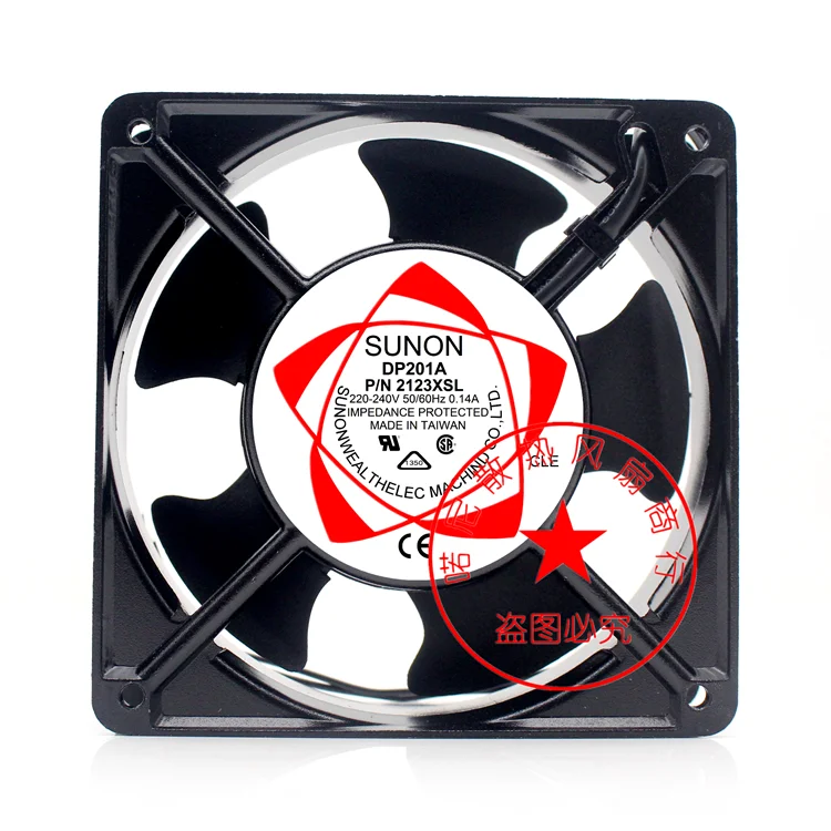 

2-проводной Вентилятор охлаждения сервера SUNON DP201A P/N2123XSL AC 220V 0.14A 120x120x38 мм