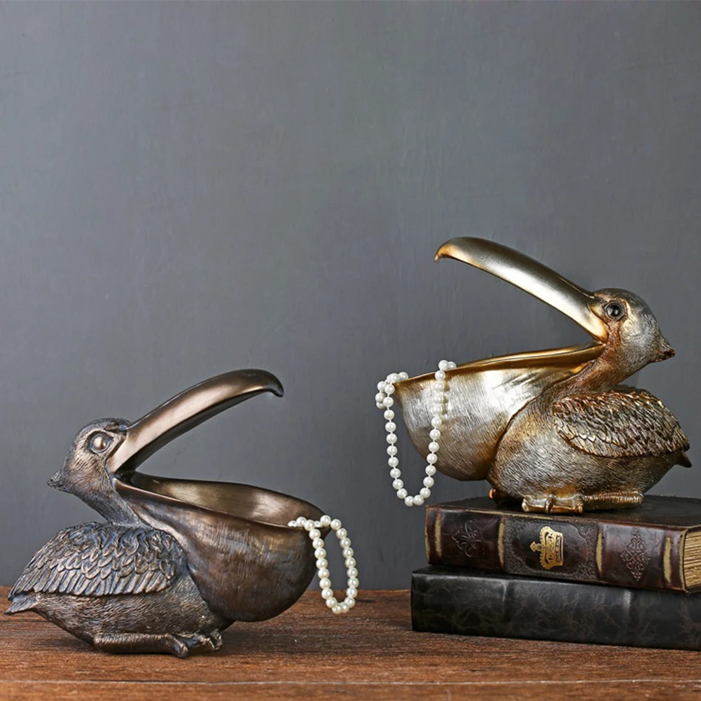 Нордические украшения для хранения ключей из смолы большая птица украшение