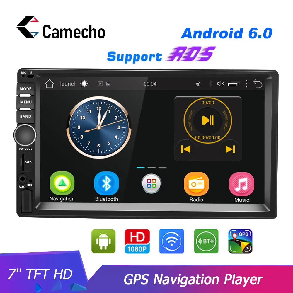 Camecho Android 2 Din автомобильное радио GPS Навигация стерео 7 &quotHD Универсальный