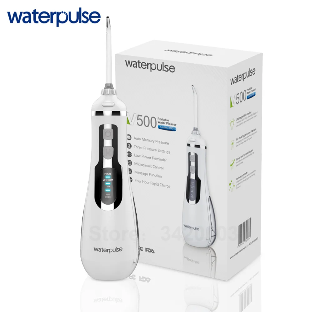 

Electric Oral Irrigator USB Rechargeable Water Flosser Portable Dental Water Jet 300ML Water Tank Waterproof Teeth Cleaner