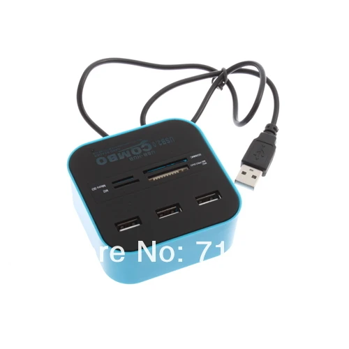 Новейшая модель; 1 шт. 3 Порт usb-хаб 2,0 концентратор с микро-мульти кард-ридер для SD/MMC/M2/MS/MP Pro Duo