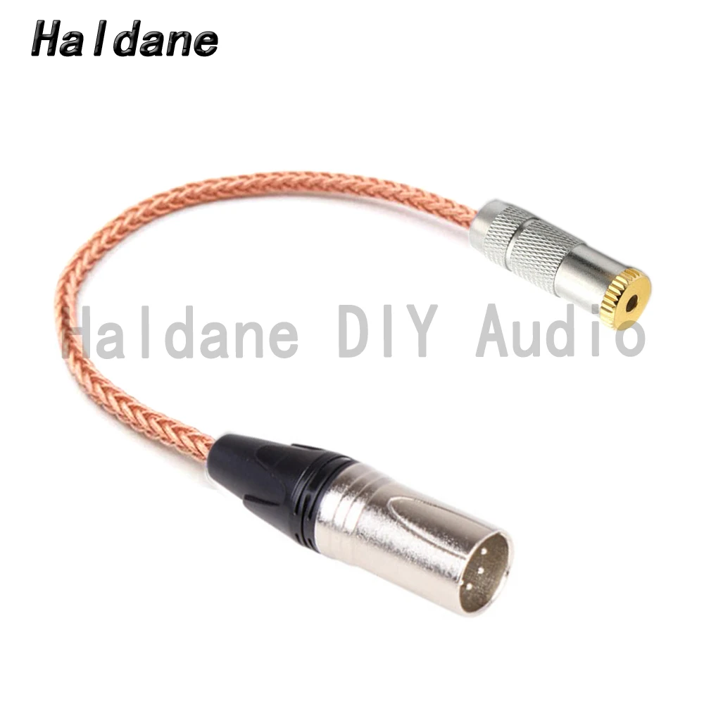 

Haldane 3.5mm TRRS Balanced Female to 4pin XLR Balanced Male OCC Single Crystal Copper Audio Adapter Cable 3.5 to XLR Connector