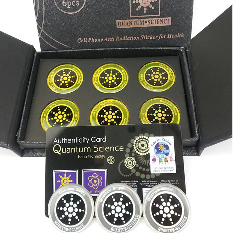 Round Scalar Shield Energy Sticker with Negative Ions Anti Radiation Phone Golden and Silver 6pcs/lot | Мобильные телефоны и