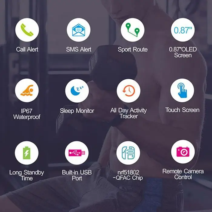 Sports Bracelet Sleep Health Monitoring Smart Wristband Watch Fitness Tracker Waterproof Intelligent Band Bluetooth Smartwatch |