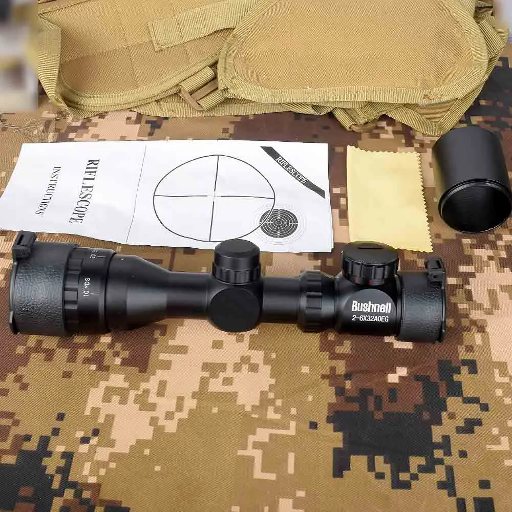 Reflex 2-6x32 тактический Красный Зеленый Mil-dot прицел Пикатинни Крепление Открытый Охота