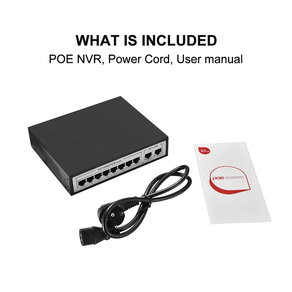 CCTV 8 портов PoE коммутатор 802.3af IEEE Быстрый Ethernet коммутатор 10 портов 10/100 коммутатор с 8 портами POE для POE ip-камеры сетевая камера