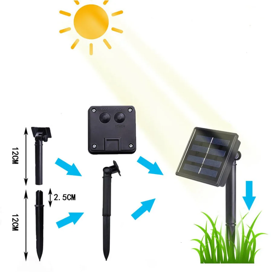 20 м 200 светодиодный s солнечный светильник Открытый водонепроницаемый на