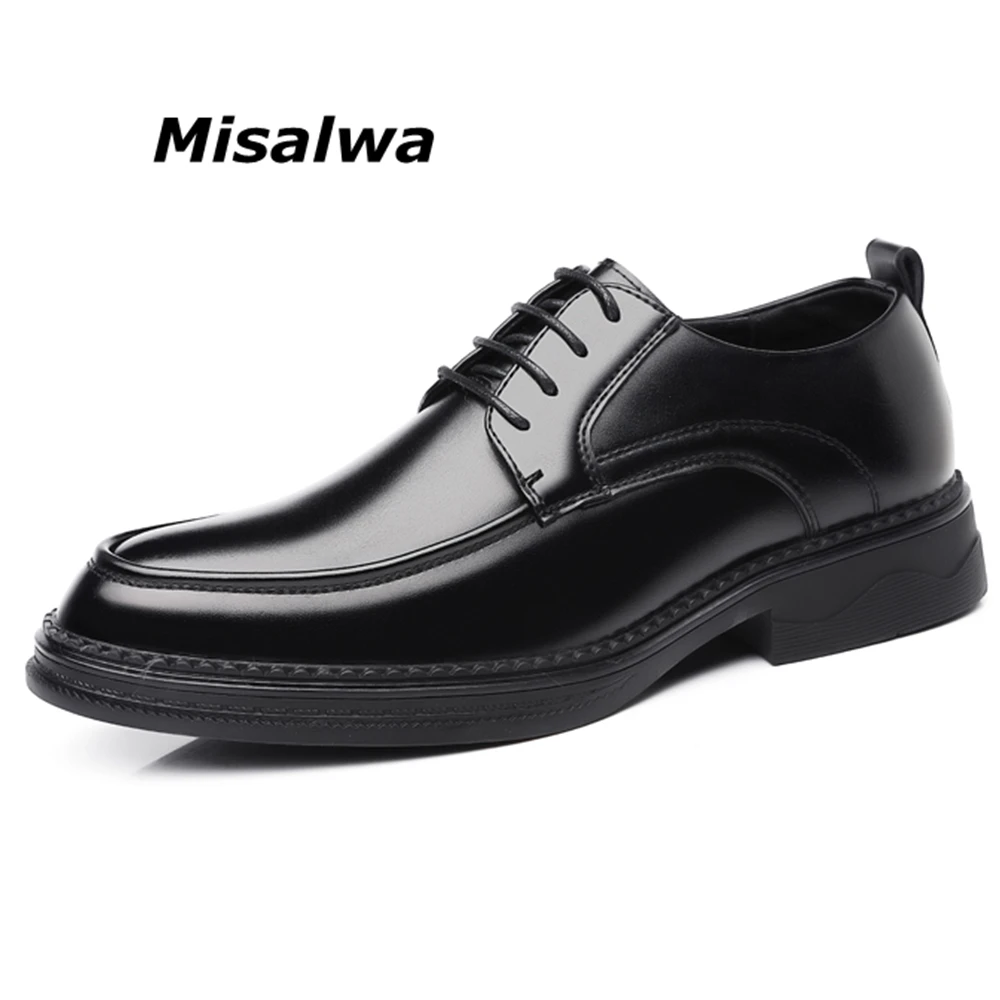

Туфли мужские кожаные Misalwa, классические, повседневные, деловые, свадебные, 2021