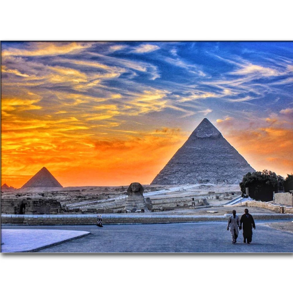 

DIY Diamond Painting Egyptian Pyramid Sphinx Diamond Mosaic Cross stitch Square/ Round Diamond Rhinestone home decor pictures