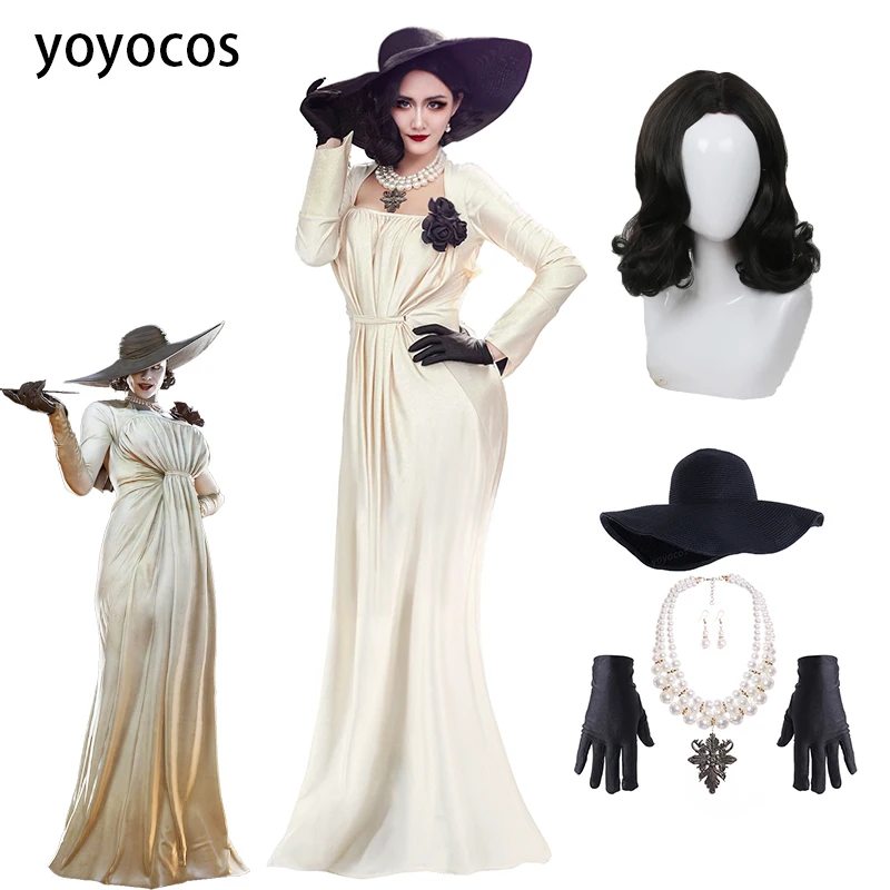 Женский костюм для косплея YOYOCOS Dimitrescu Chatelain Alcina bioазаз Comtesse косплей