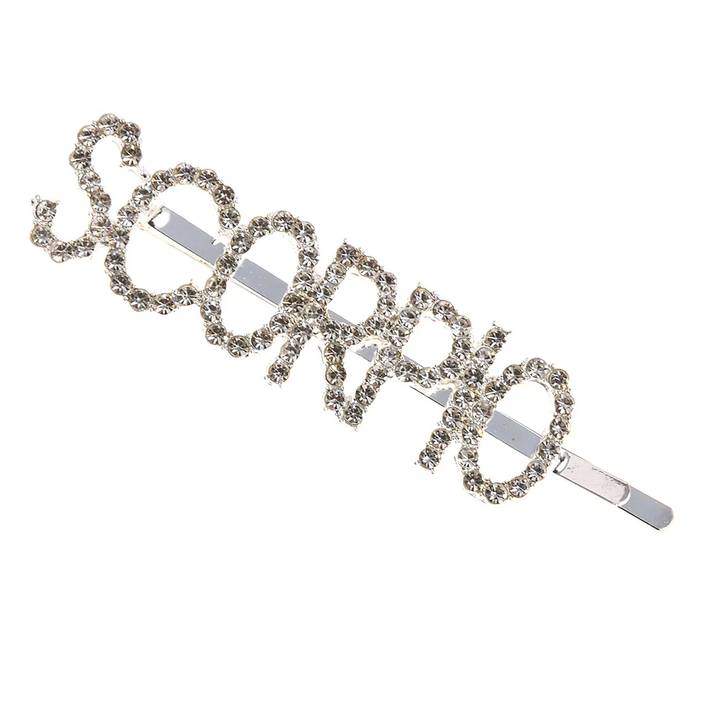 1 шт. заколка для волос с жемчугом английская неделя буквенным принтом стразы