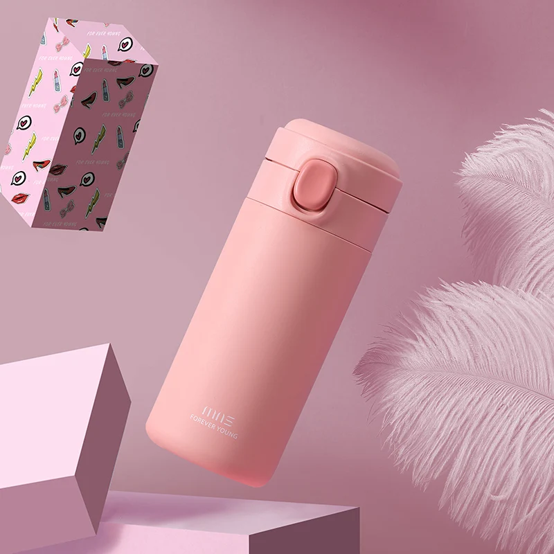 Прямые термос чашки для женщин Портативный Вакуумный Герметичный бутылка воды