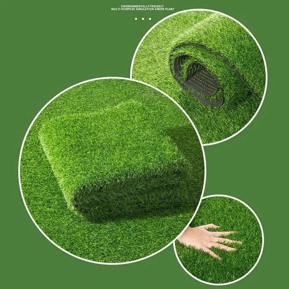 

50-100cm Thickness Artificial Lawn Carpet Fake Turf Floor Craft Decor Landscape Diy Pad Grass Outdoor Garden Mat N1r9