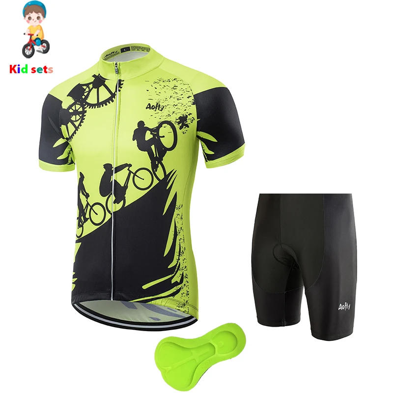 Детский спортивный костюм Aofly из джерси с короткими рукавами для езды на