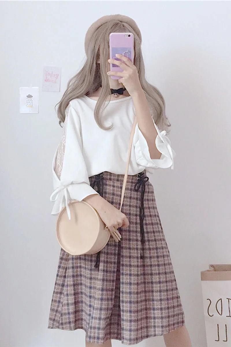 

2020 New Korean-Style College Students Skirt Fashion Two-Piece Summer fairy dress tea party lolita dress sweet lolita doll