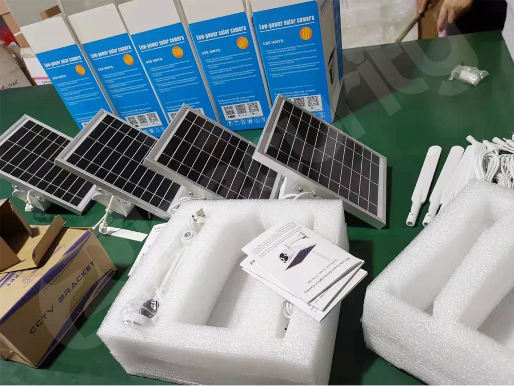 1080P Solar Power 4G SIM Card IP Camera Outdoor IP67 PIR Detect Dual Light Video Surveillance Security Wireless Battery Camera