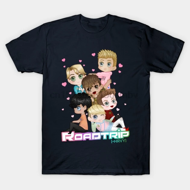 

Men tshirt Roadtrip + Hrvy RoadtripTV band boyband merch Roadtrip T Shirt women T-Shirt tees top
