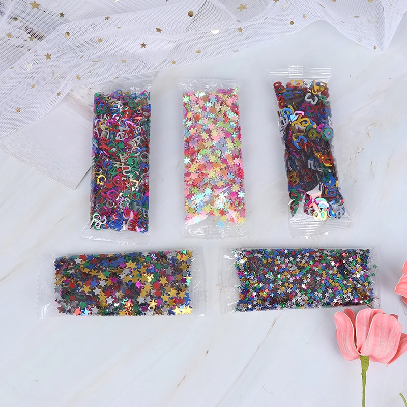 10 г/упак. микс цвета Макаруны пайетки для рукоделия блестящая Звезда Сердце