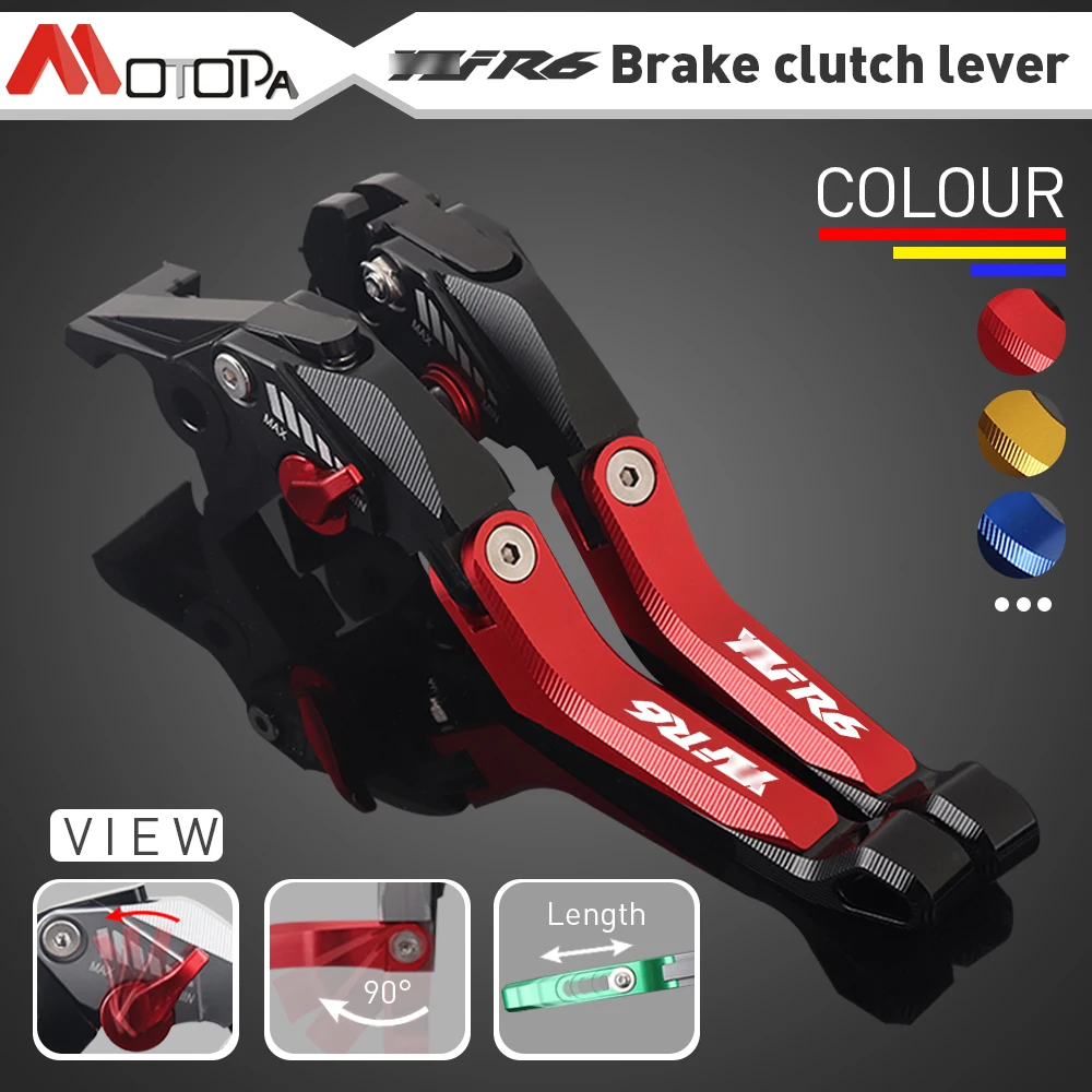 

Для Yamaha YZF R6 2005 2006 2007 2008 2009 2010 2011 2012 2013 2014 2015 логотип (YZF R6) серебряные рычаги тормоза и сцепления мотоцикла