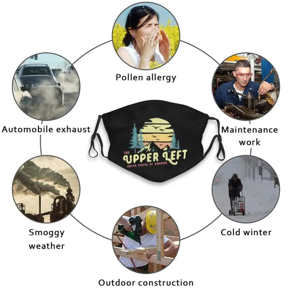 

Upper Left Usa Print Reusable Mask Pm2.5 Filter Face Mask Kids Upper Left Usa Decorative 111 Designsoneeleven Designs One