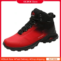 high top hiking shoes breathable non slip outdoor mens sports shoes hiking shoes mixed colors