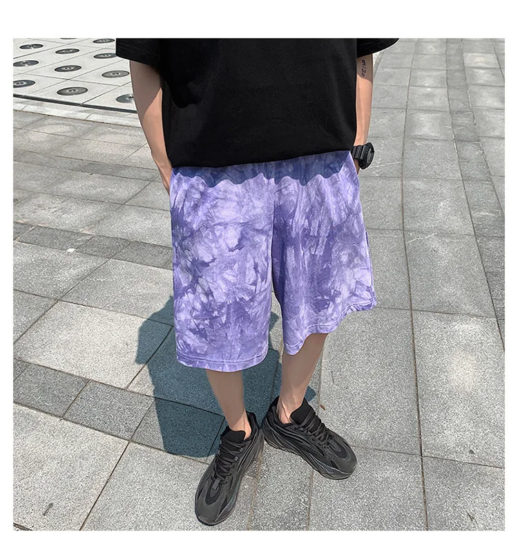 

Summer Tie-dye Shorts Men's Fashion Casual Camouflage Shorts Men Streetwear Loose Hip-hop Shorts Mens Beach Shorts Mens M-3XL