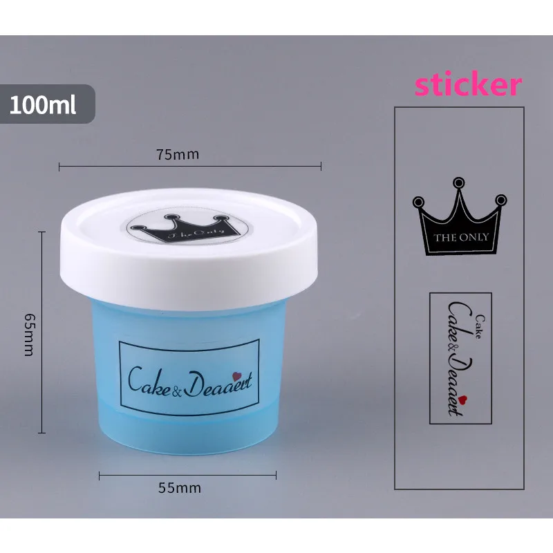 cup lid sticker 10 шт. китайская сетчатая красная коробочка для мороженого, йогурта, пудинга, чашки, вечерние, на день рождения, для мороженого, матовая пластиковая прозрачная чашка с крышкой - Цвет: cup lid sticker