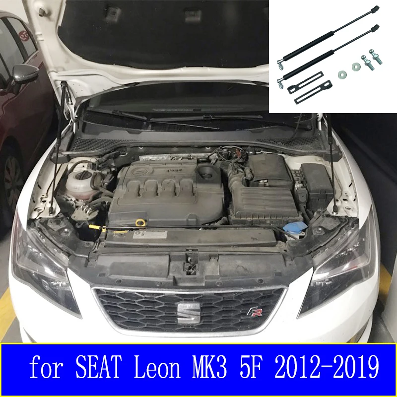 Для SEAT Leon MK3 5F 2012-2019 передний капот изменить углеродного волокна газовые счетчики