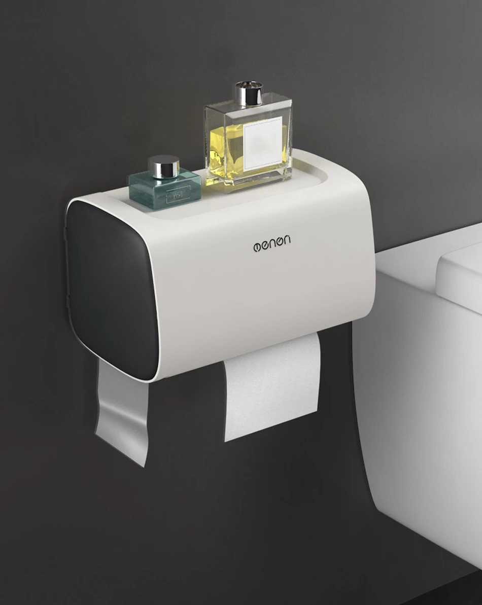 Wonderlife Bathroom Waterproof Toilet Paper Holders Wall Mounted Storage Box Double Layer Plastic Paper Holders