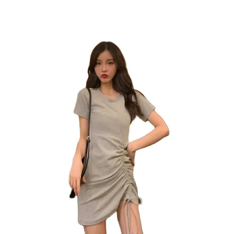 Хлопковое платье с рюшами шнурок сексуальные вечерние платья для женщин без