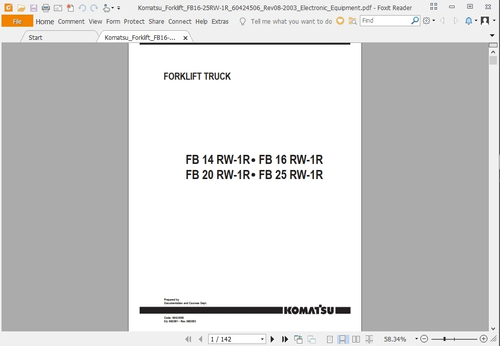 Полные детали и руководства по обслуживанию вилочного погрузчика Komatsu|repair manual|book