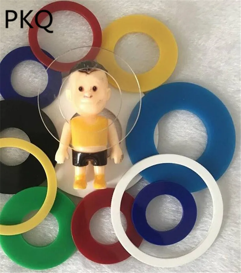 10 шт./лот диаметр 7 см полые круглые резка акрилового листа пластиковые красочные