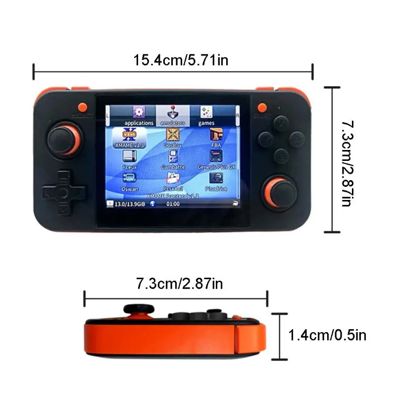 

1Set Vintage RG350 Video Game Handheld Game Console MINI 64Bit 3.5" IPS Screen Game Player Machine with 32G Memory Card